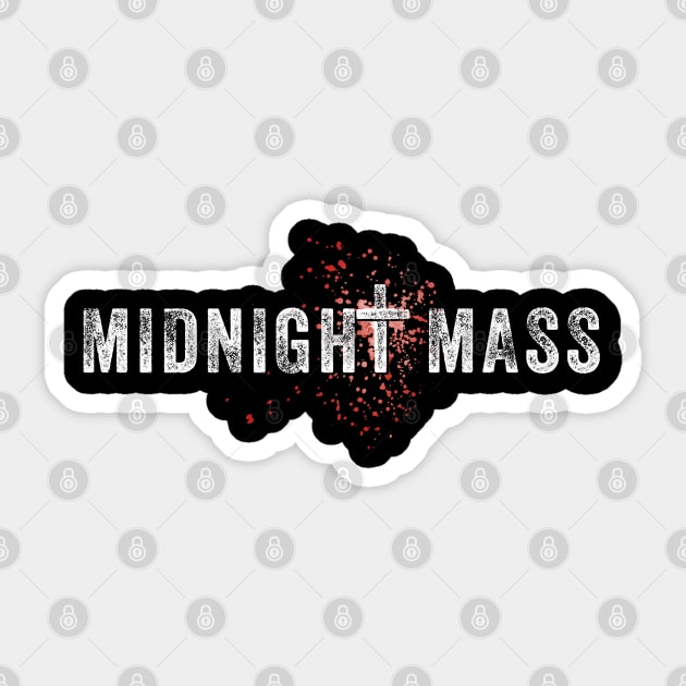 Midnight mass in white cross Sticker by PincGeneral